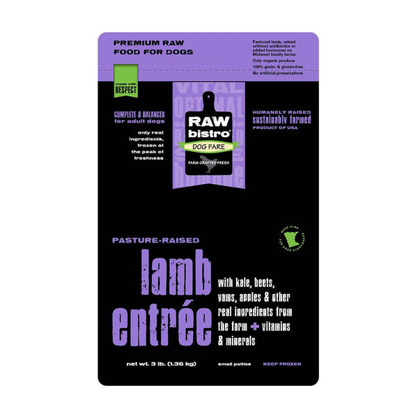 Raw Bistro Lamb  Entrée for Dogs